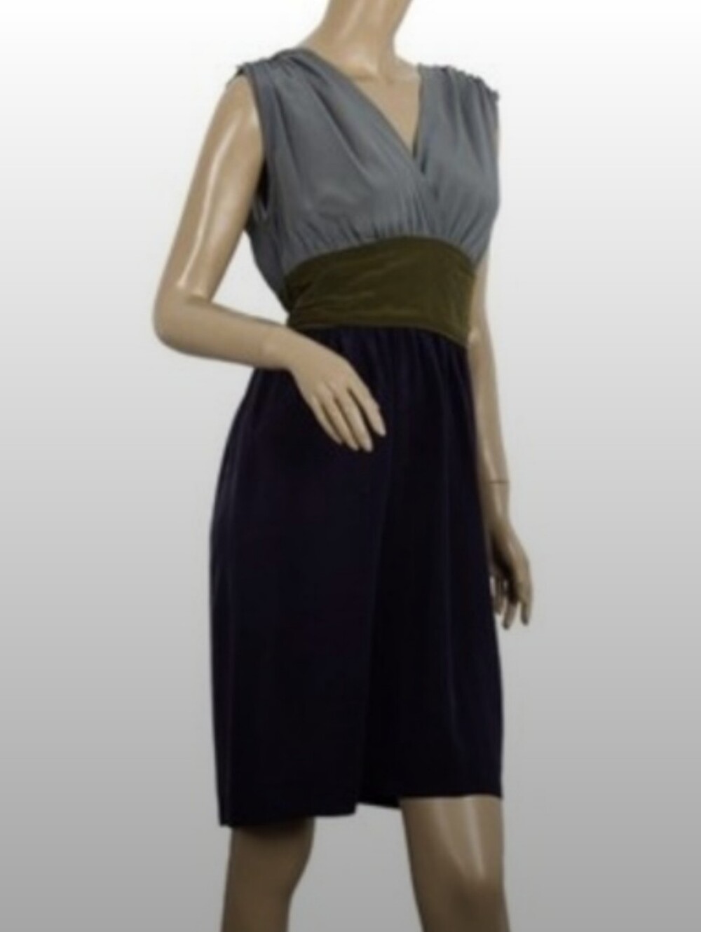 Philosophy di Alberta Ferreti Colorblock V-neck Dress